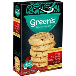 Green's White Chocolate & Raspberry Cookies Mix 380g