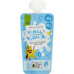 Woolworths Vanilla Yoghurt Pouch 70g