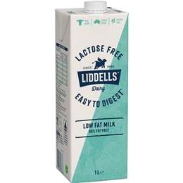 Liddells Lactose Free Low Fat Long Life Uht Milk 1l