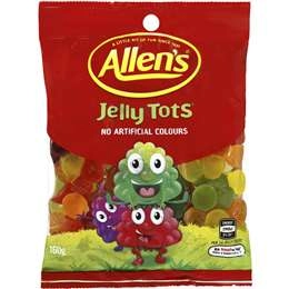 Allen's Jelly Tots Lollies 160g Bag