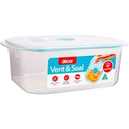 Decor Vent & Seal Container Oblong Teal 2l