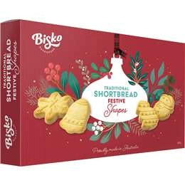 Bisko Bakehouse Traditional Shortbread Biscuits Festive Shapes 300g