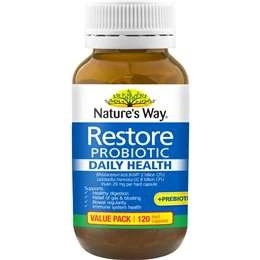 Nature's Way Restore Probiotic Daily Health Hard Capsules 120 Pack