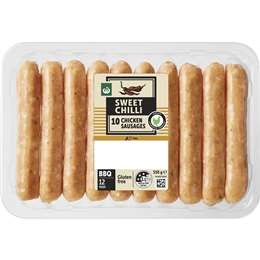 Woolworths 10  Sweet Chilli Chicken Sausages 550g