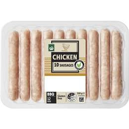 Woolworths 10 Chicken Sausages  550g