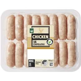 Woolworths 16 Chicken Chipolatas  550g