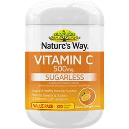 Nature's Way Vitamin C 500mg Chewable Tablets 320 Pack