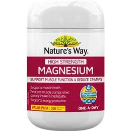 Nature's Way High Strength Magnesium Coated Tablets 250 Pack