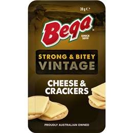 Bega Vintage Cheese & Crackers Strong & Bitey 38g