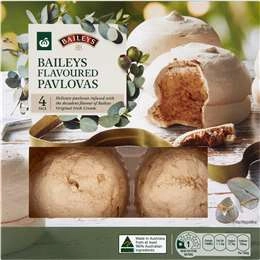 Woolworths Baileys Flavoured Pavlovas  4 Pack