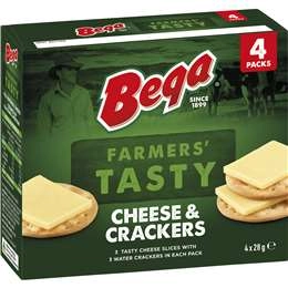 Bega Tasty Cheese & Crackers  4 Pack