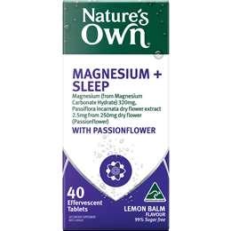 Nature's Own Magnesium & Sleep Effervescent Tablets 40 Pack