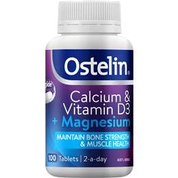 Ostelin Calcium & Vitamin D3 + Magnesium Tablets 100 Pack