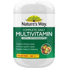 Nature's Way Daily Multivitamin With Antioxidants Coated Tablets 250 Pack