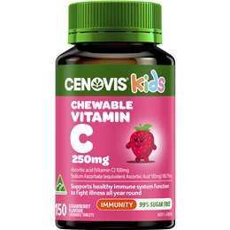 Cenovis Kids Chewable Vitamin C 250mg Tablets Strawberry Flavour 150 Pack