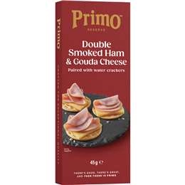 Primo Reserve Smoked Ham & Gouda Cheese With Water Crackers 45g