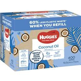 Huggies Baby Wipes With Coconut Oil  400 Pack