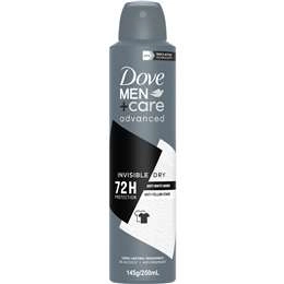 Dove Men+ Care Advanced Aerosol Antiperspirant Invisible Dry 250 Ml