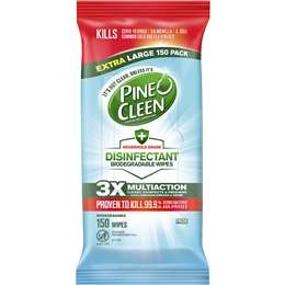 Pine O Cleen Disinfectant Wipes  150 Pack