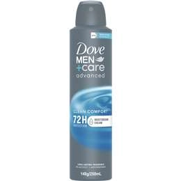 Dove Men+ Care Advanced Deodorant Antiperspirant Clean Comfort 250 Ml