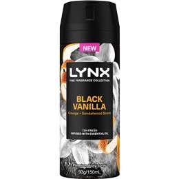 Lynx Premium Body Spray Black Vanilla 150ml