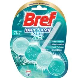 Bref Brilliant Gel Alpine Lake Toilet Cleaner Block 42g