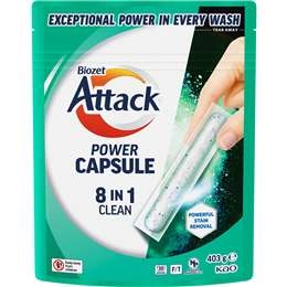 Biozet Attack Power Capsule 8 In 1 Clean 403g