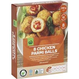 Woolworths Chicken Parmi Balls 8 Pack 240g