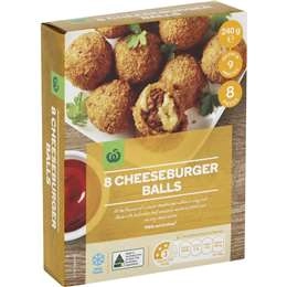 Woolworths Cheeseburger Balls 8 Pack 240g