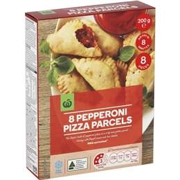 Woolworths Pepperoni Pizza Parcels 8 Pack 200g