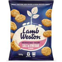 Lamb Weston Mini Potato Cakes Scallops Salt & Vinegar 500g