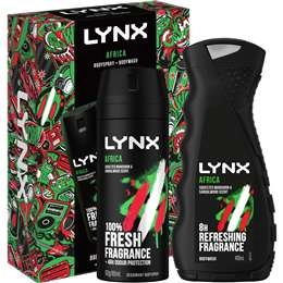 Lynx Africa Body Spray And Body Wash Gift Set Each