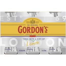 Gordon's Gin & Tonic Cans 375ml X6 Pack