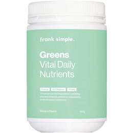 Frank Simple. Greens Vital Daily Nutrients Mango & Papaya 450g