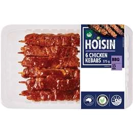 Woolworths 6 Chicken Kebabs Hoisin 375g