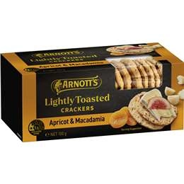 Arnott's Lightly Toasted Crackers Apricot & Macadamia 100g