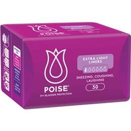 Poise Bladder Protection Liners Extra Light 30 Pack