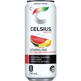 Celsius Energy Drink Sparkling Watermelon Lemonade Can 330ml