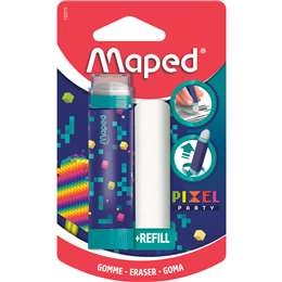 Maped Pixel Party Eraser Stick & Refill Each