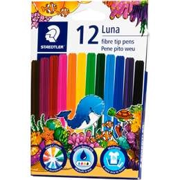 Staedtler Luna Fibre Tip Markers  12 Pack