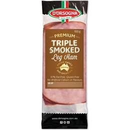 D'orsogna Triple Smoked Leg Ham  100g