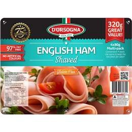 D'orsogna English Ham Shaved  80g X 4 Pack