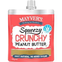 Mayver's Squeezy Crunchy Peanut Butter  300g