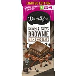 Darrell Lea Double Choc Brownie Milk Chocolate Block 160g