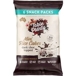 Table Of Plenty Mini Rice Cakes Dark Chocolate Snack Packs 6 Pack