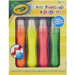 Crayola Bath Paintbrush Highlighters  4 Pack