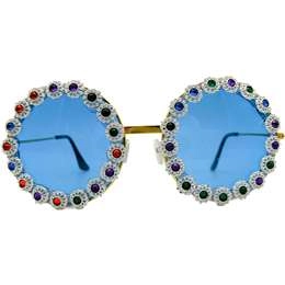 Whiz Pop Bang Happy New Year Bedazzle Circle Glasses Rainbow Each