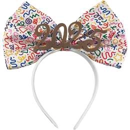 Whiz Pop Bang Happy New Year Bow Headband Rainbow Each