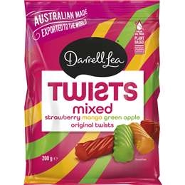 Darrell Lea Twists Mixed Flavours  200g