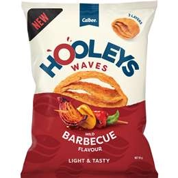 Calbee Hooleys Waves Mild Barbecue Flavour 95g